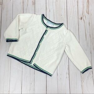 Janie and Jack Long Sleeve Knitted Button Front Sweater Size 6-12 Months Girls
